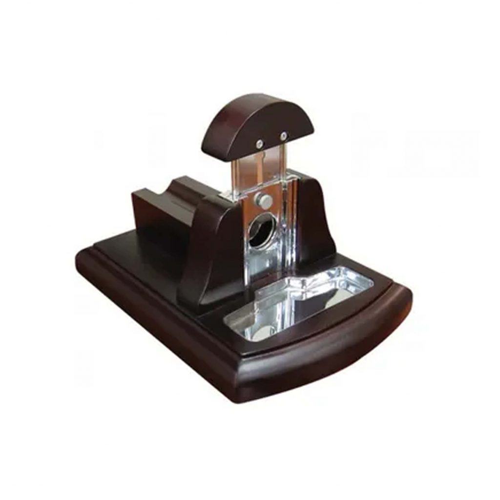 Walnut Desktop Guillotine Cutter Cigar Club India