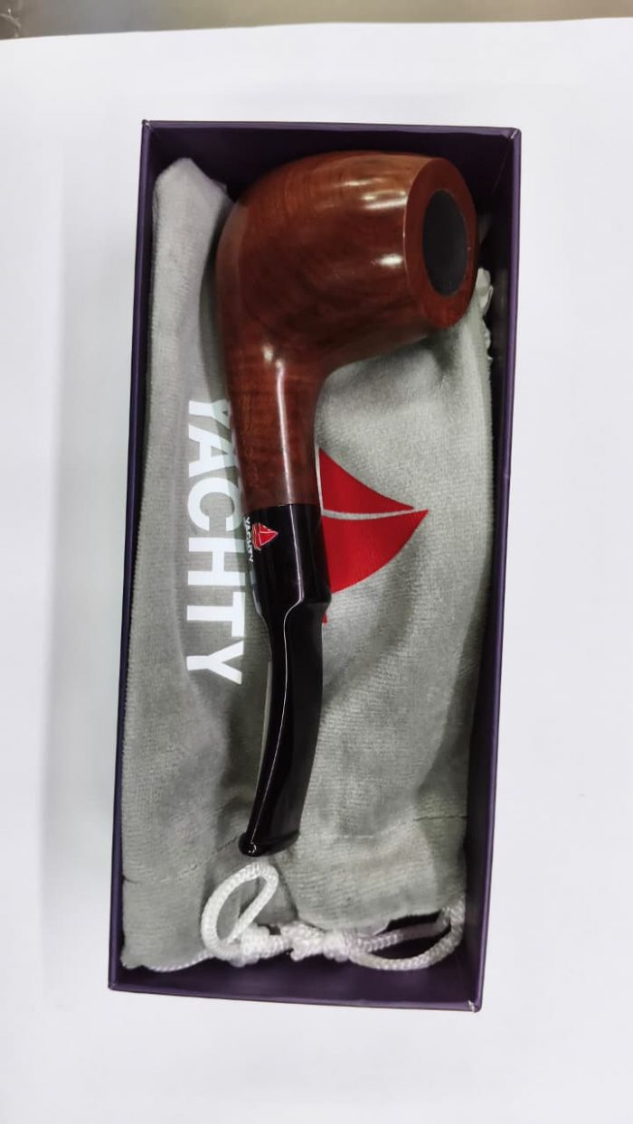 Dark Brown Black Stem Bent Pipe