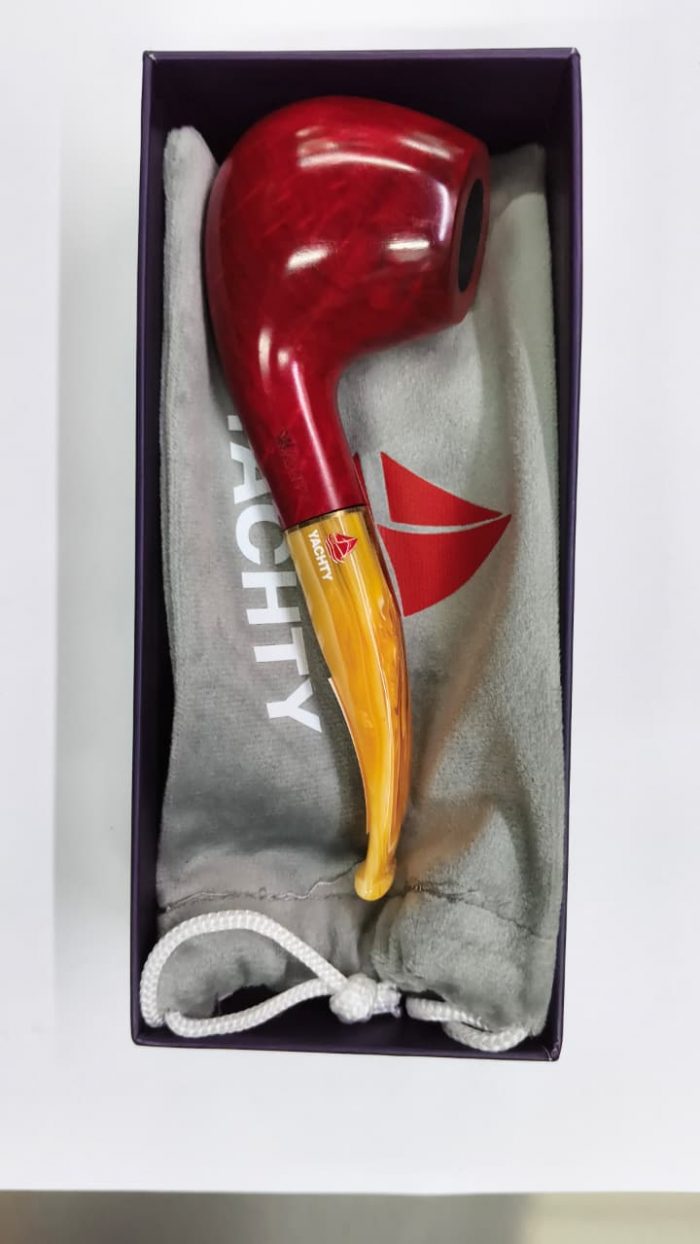 Red Apple Bowl Yellow Stem Pipe
